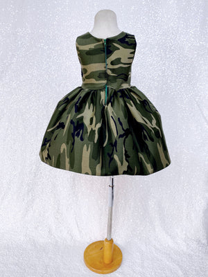 Sleeveless Classic Camouflage Camo Denim Dress