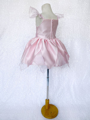 Satin Light Pink Blush Fairy Tinkerbell Inspired Halloween Costume Dress