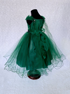 Tulle Wing Application FL 2 Layer Tulle Hunter Green Fairy Dress