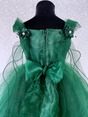 Tulle Wing Application FL 2 Layer Tulle Hunter Green Fairy Dress