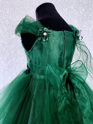 Tulle Wing Application FL 2 Layer Tulle Hunter Green Fairy Dress