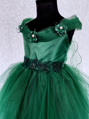 Tulle Wing Application FL 2 Layer Tulle Hunter Green Fairy Dress