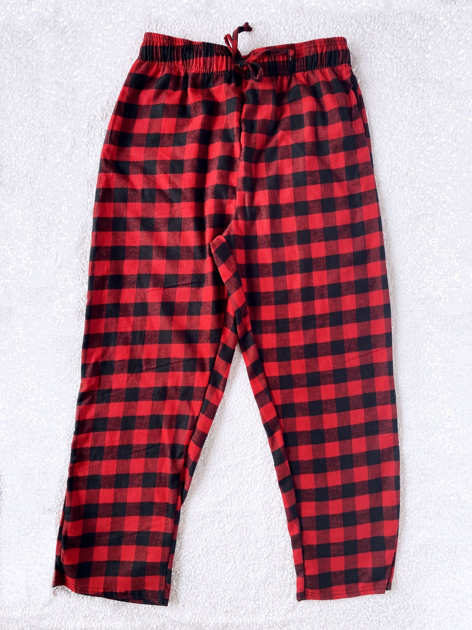 Black Navy Red White PJ Youth Baby Child Pajama Plaid Pants