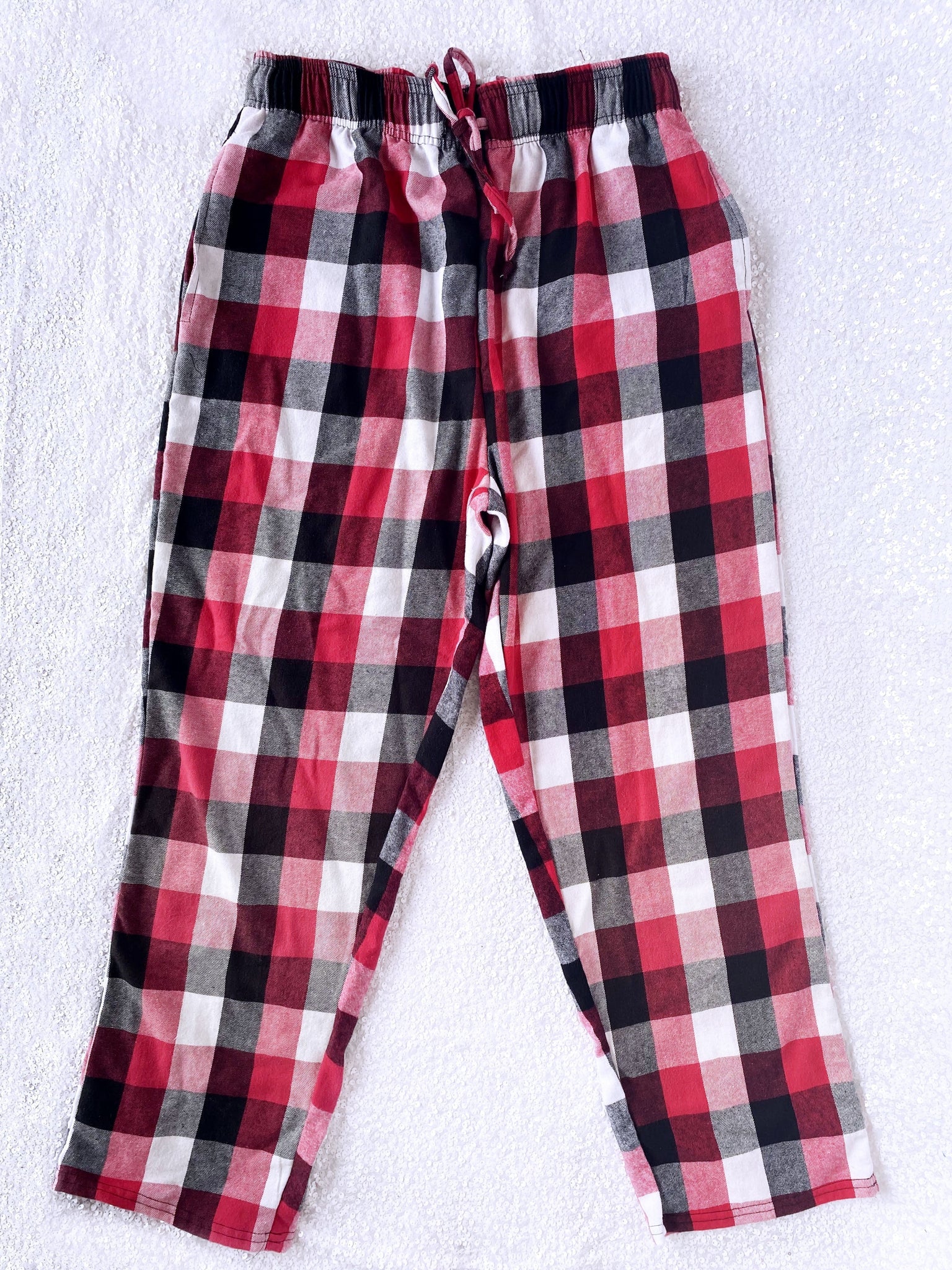 Navy PJ Adult Pajama Plaid Pants