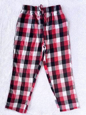 White Black PJ Youth Baby Child Pajama Plaid Pants