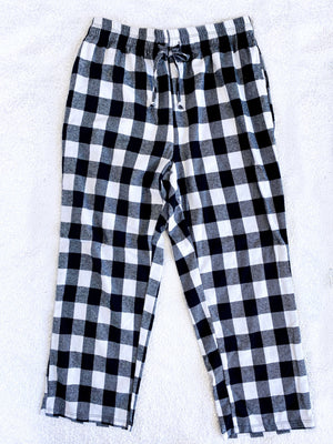 Red Black PJ Adult Pajama Plaid Pants