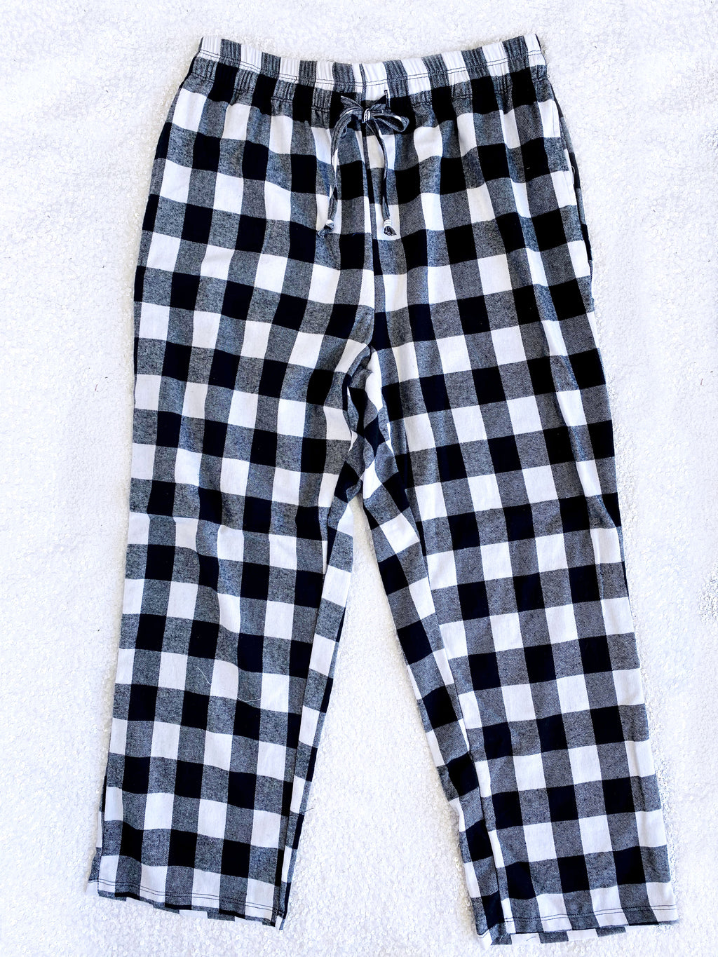 White Black PJ Youth Baby Child Pajama Plaid Pants