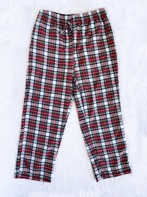 Pink Yellow PJ Adult Pajama Plaid Pants