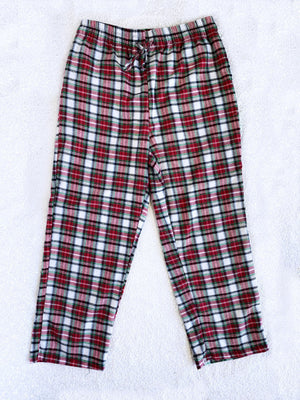 Red Green Blue PJ Adult Pajama Plaid Pants