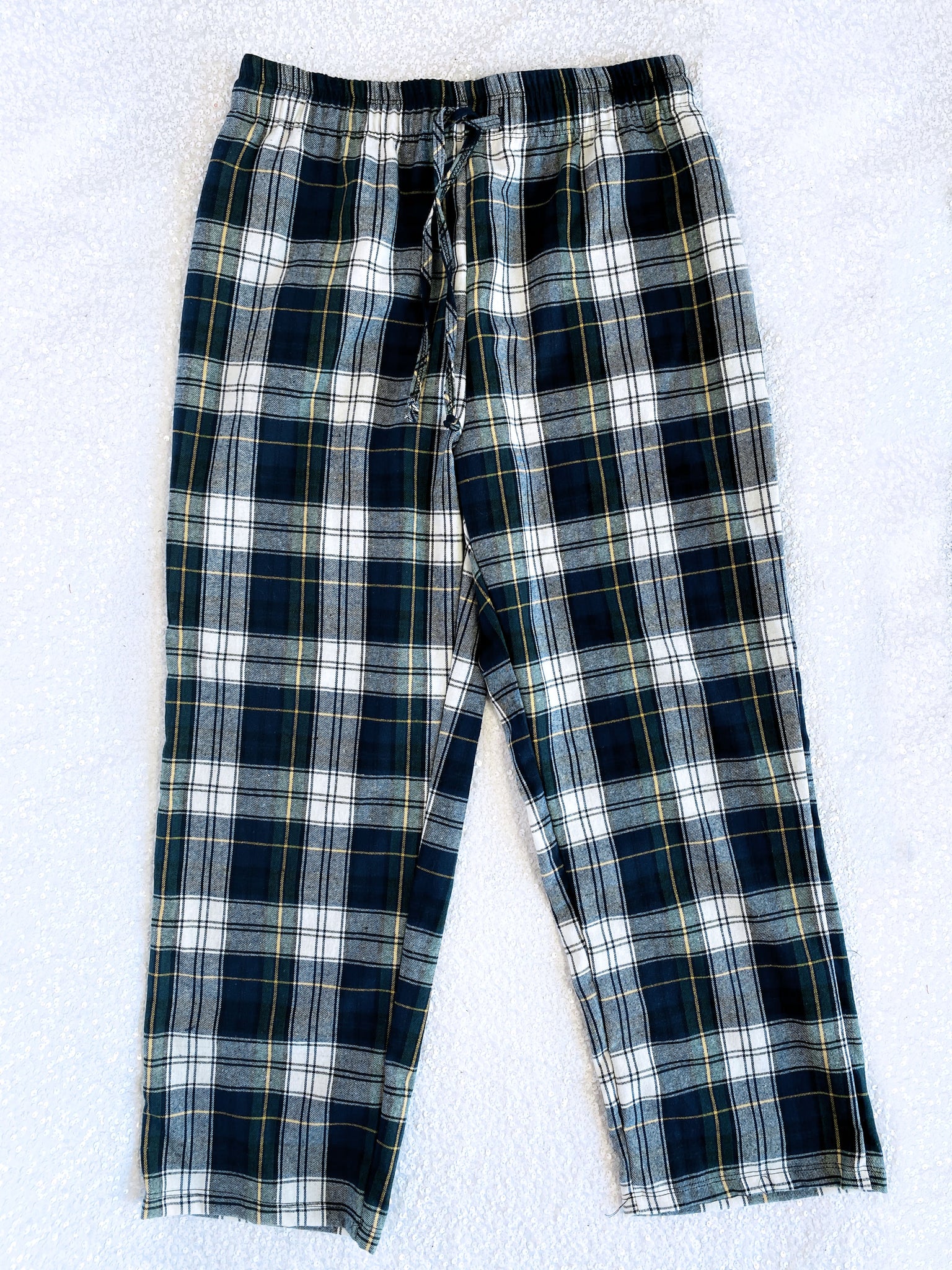 White Black PJ Youth Baby Child Pajama Plaid Pants