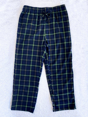 Black Navy Red White PJ Adult Pajama Plaid Pants