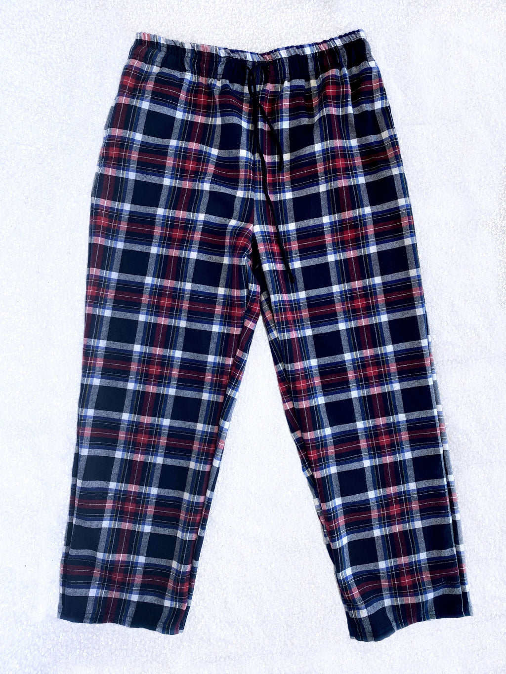 Navy Red White PJ Youth Baby Child Pajama Plaid Pants