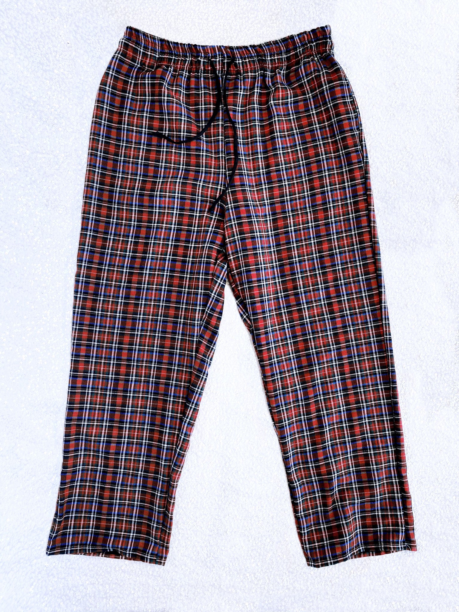 Red Green White PJ Adult Pajama Plaid Pants