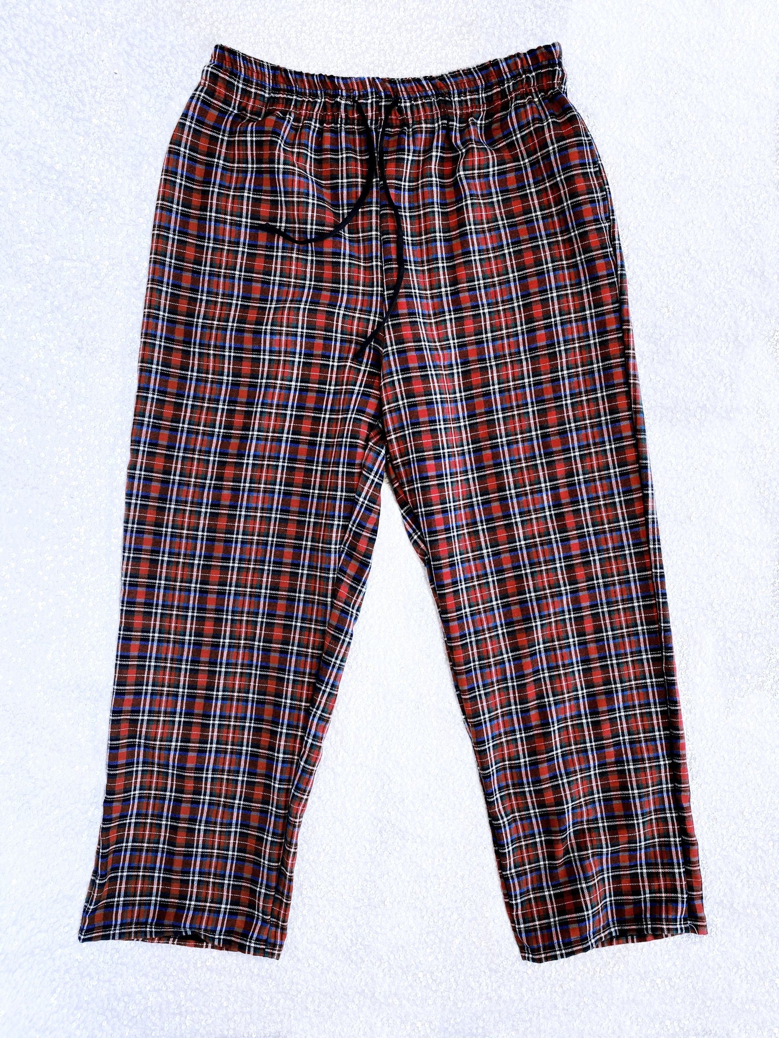 Pink Yellow PJ Adult Pajama Plaid Pants