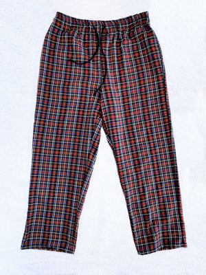 PJ Youth Baby Child Red Green White Pajama Plaid Pants