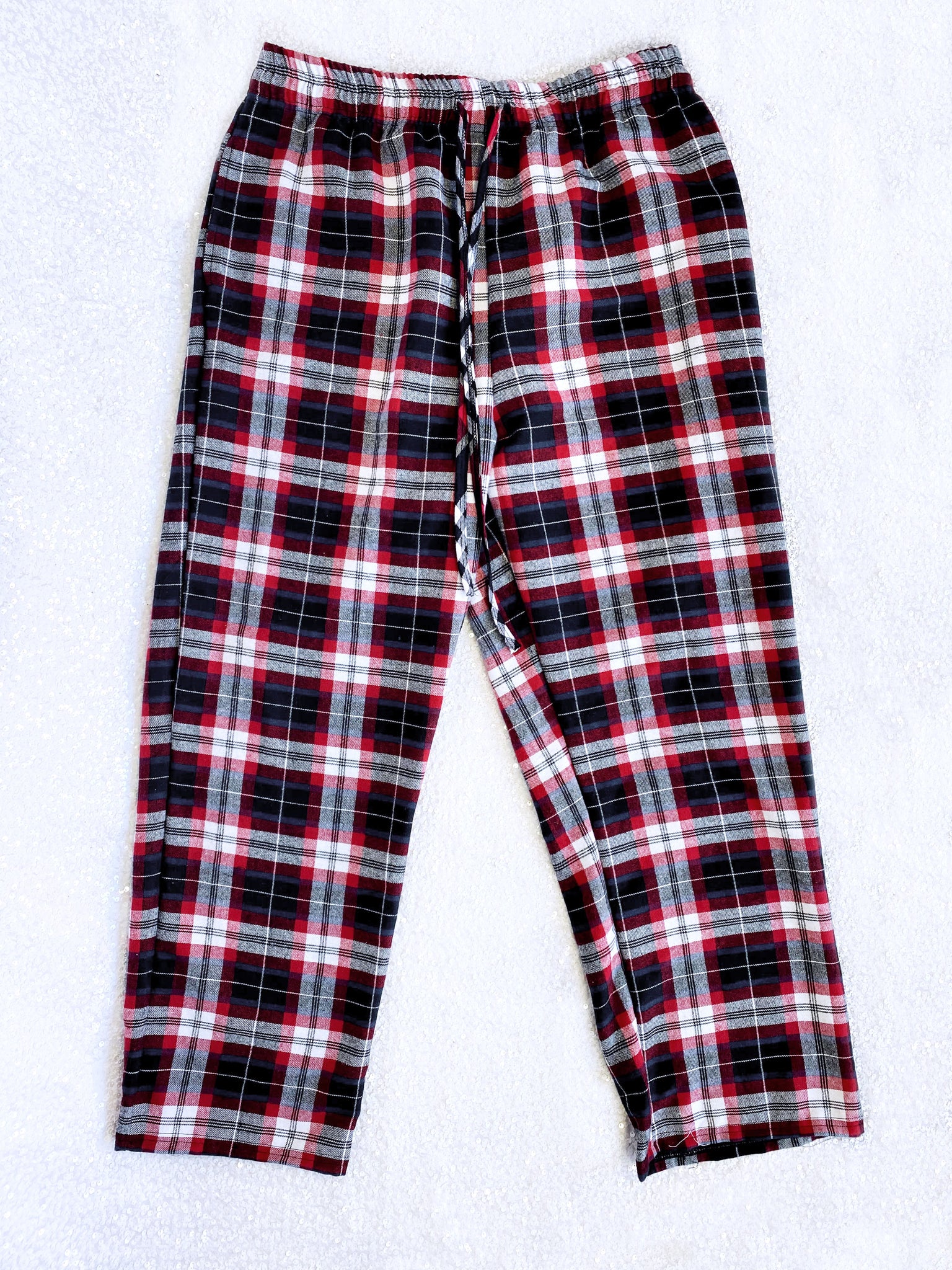 White Black PJ Youth Baby Child Pajama Plaid Pants