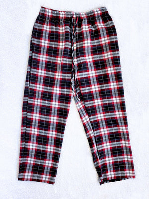 Red Black PJ Adult Pajama Plaid Pants