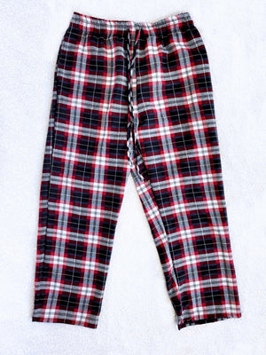 White Navy PJ Youth Baby Child Pajama Plaid Pants