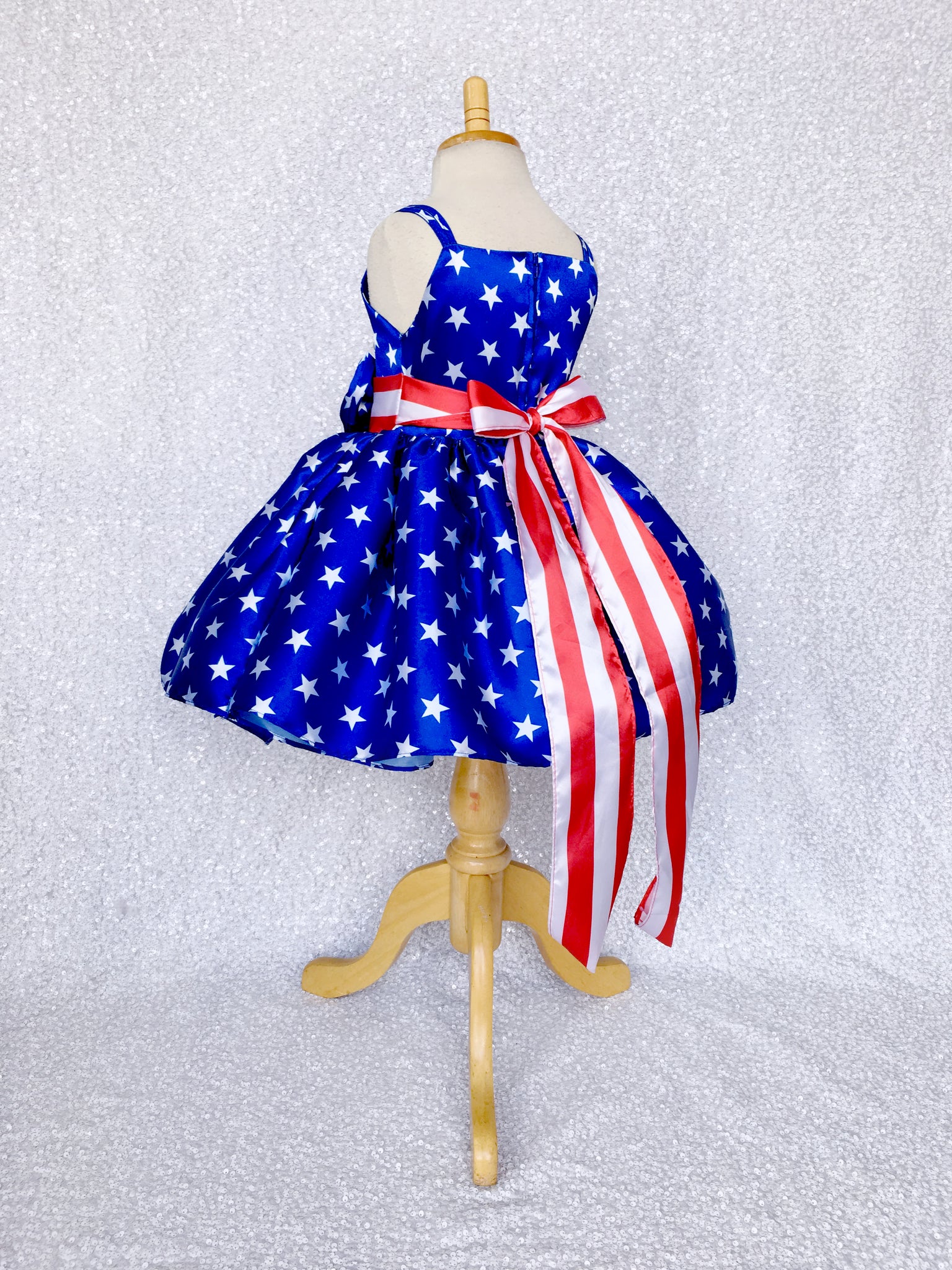 Knee Length 4th of July Red White Blue Dress