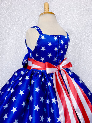 Knee Length 4th of July Red White Blue Dress