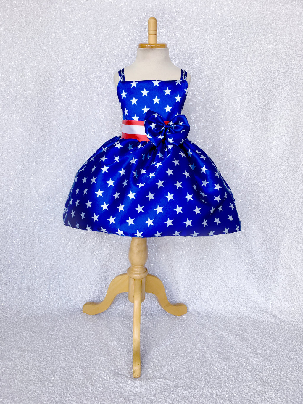 Knee Length 4th of July Red White Blue Dress