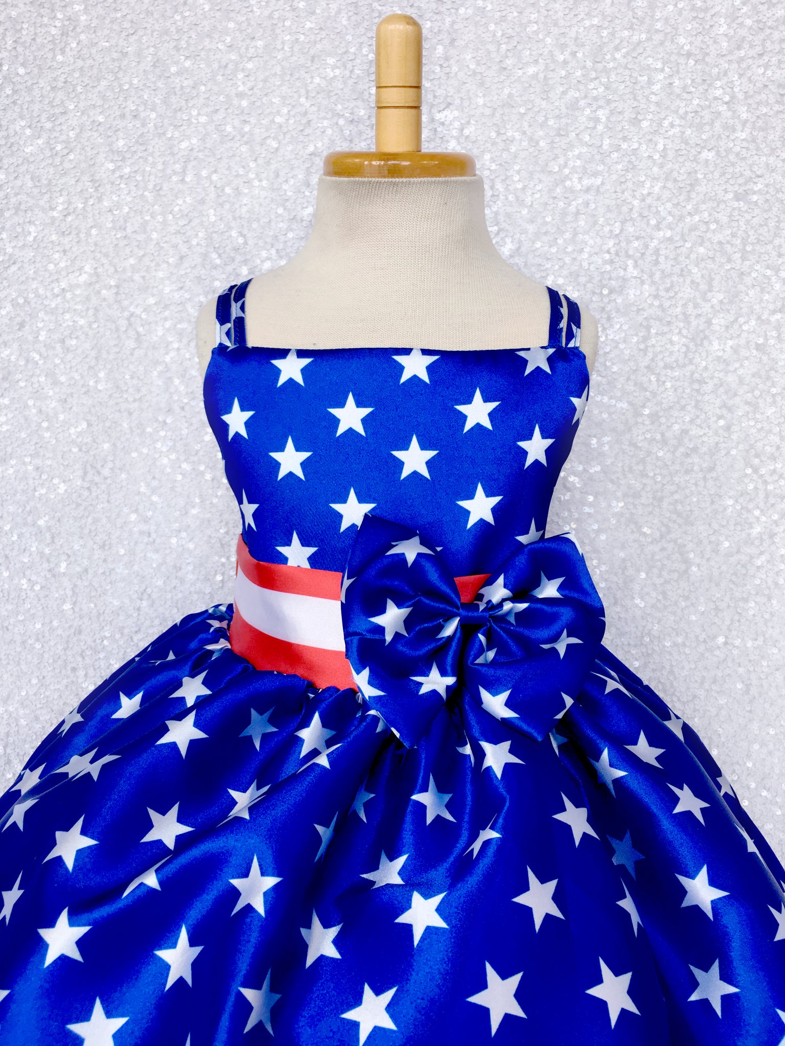 Knee Length 4th of July Red White Blue Dress