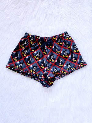 Red White Cotton PJ Pajama Shorts