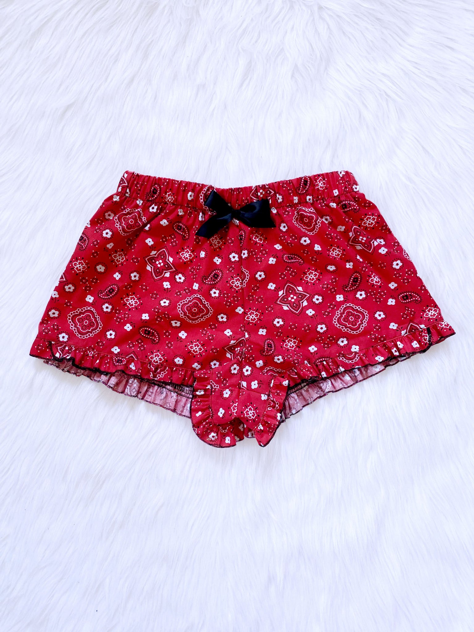 Princess Airbrush Pajama Cotton Ruffle Shorts