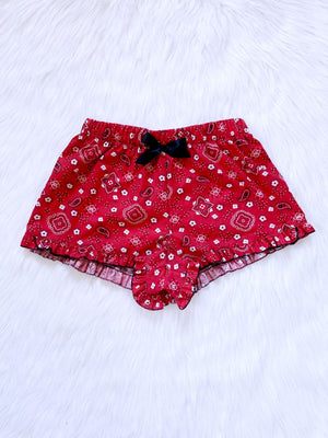 Princess Airbrush Pajama Cotton Ruffle Shorts