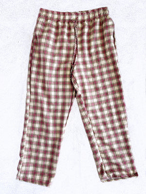 Red Green White PJ Adult Pajama Plaid Pants