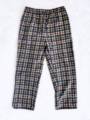 White Black PJ Youth Baby Child Pajama Plaid Pants