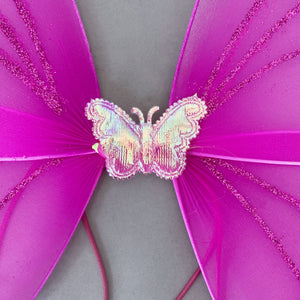 Fuchsia Pink Fairy Butterfly Wings Halloween Costume Accessories