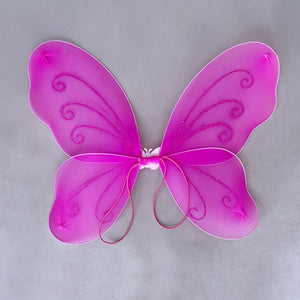 Fuchsia Pink Fairy Butterfly Wings Halloween Costume Accessories