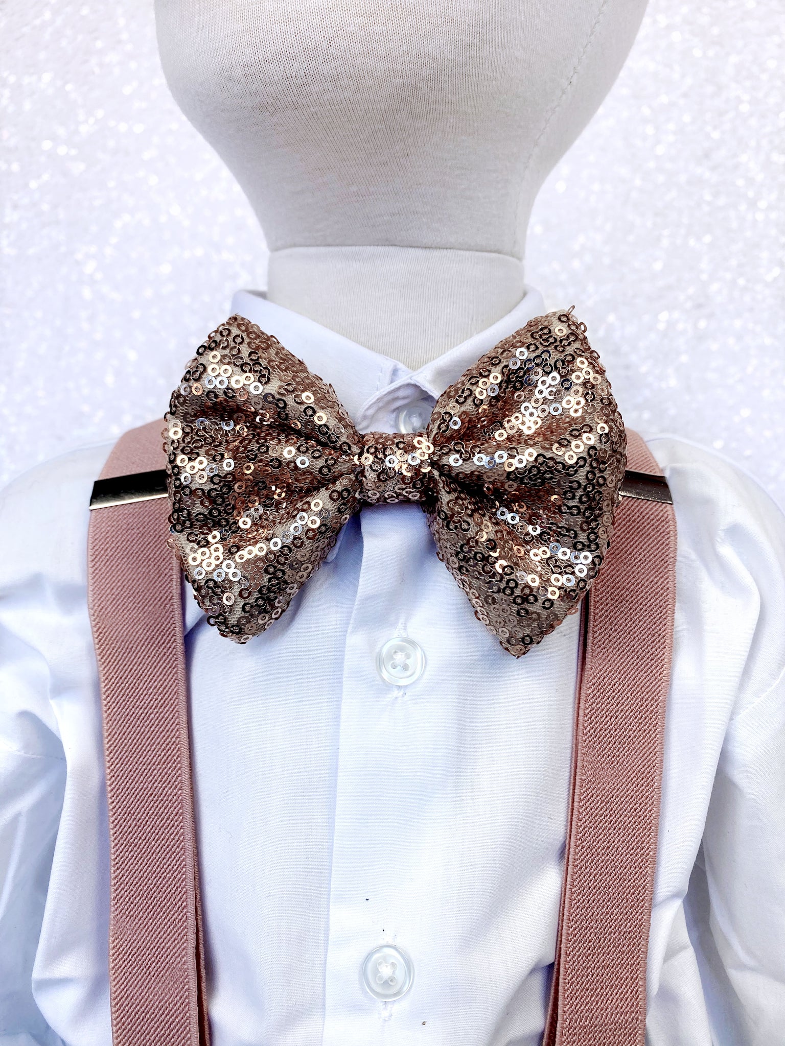 Glam Sequence Bow Ties Adult Child Formal Attire