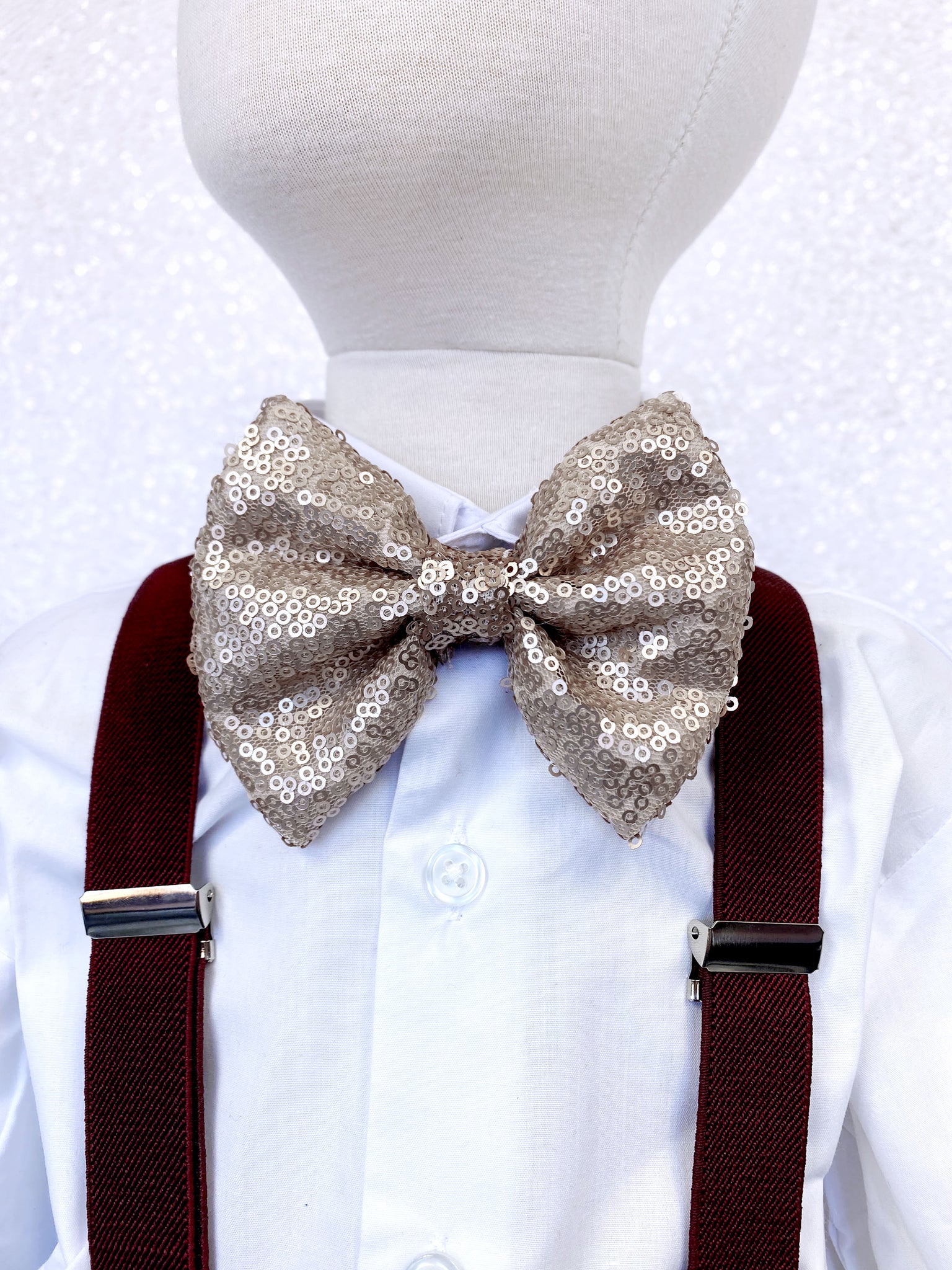 Glam Sequence Bow Ties Adult Child Formal Attire