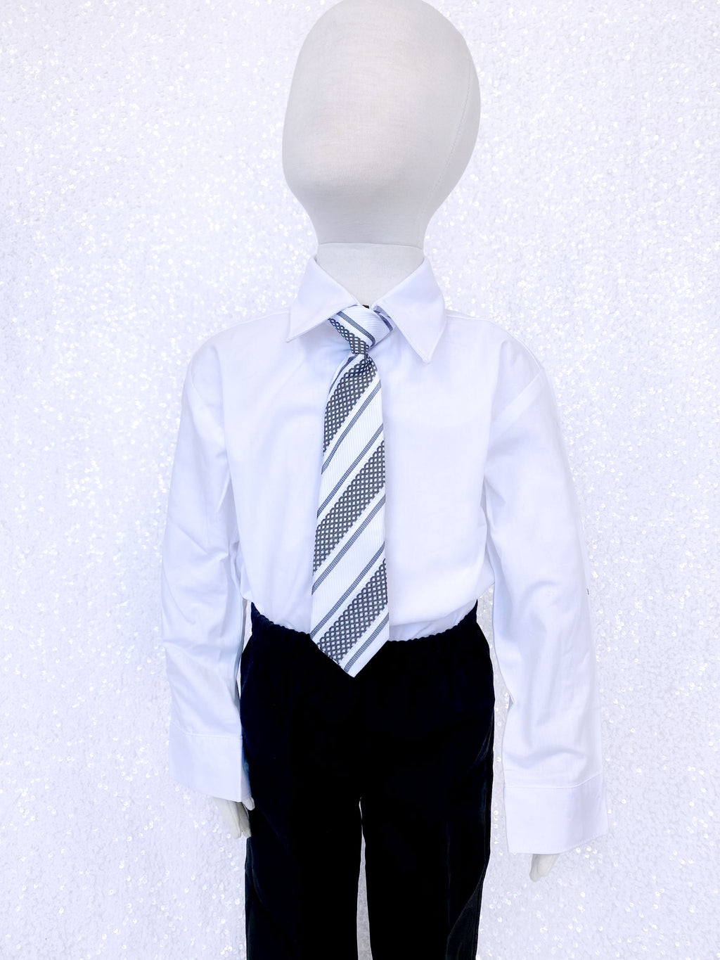 White Formal Button Kid Shirt