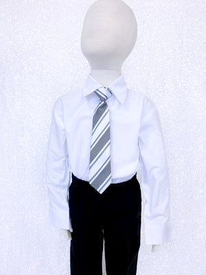 White Formal Button Kid Shirt