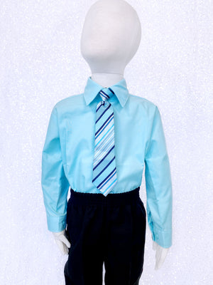 Baby Blue Kid Formal Button Shirt