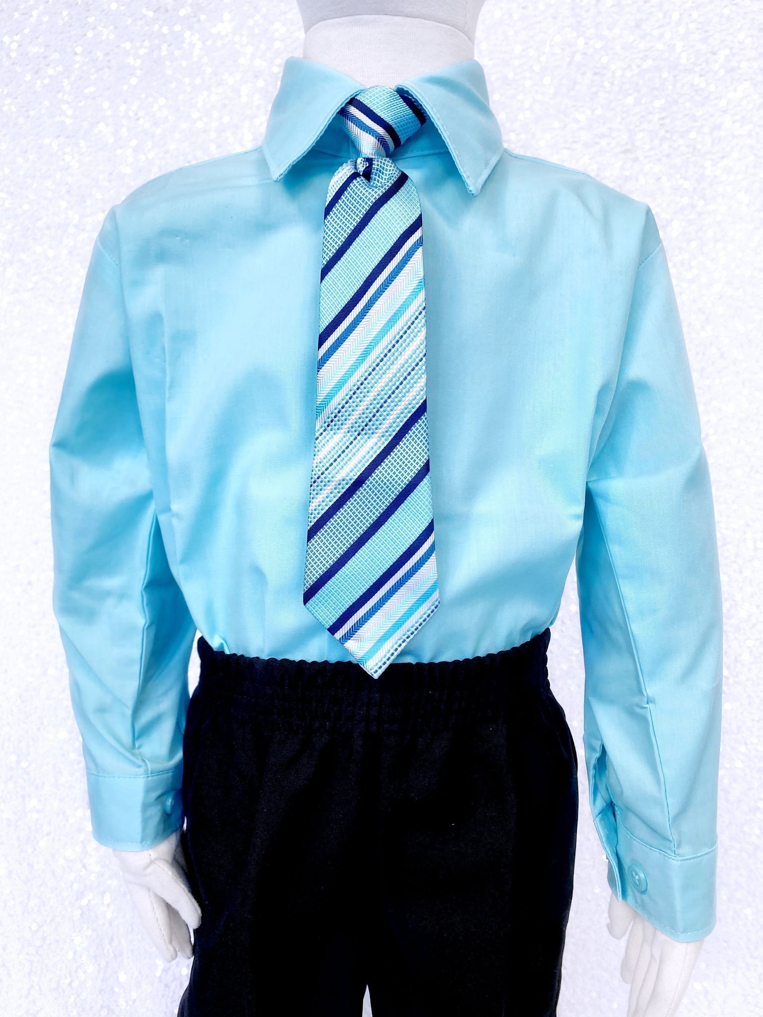 Baby Blue Kid Formal Button Shirt