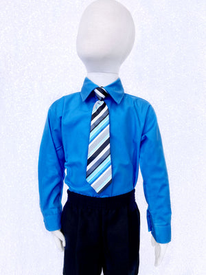 Royal Blue Kid Formal Button Shirt