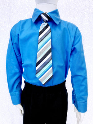 Royal Blue Kid Formal Button Shirt