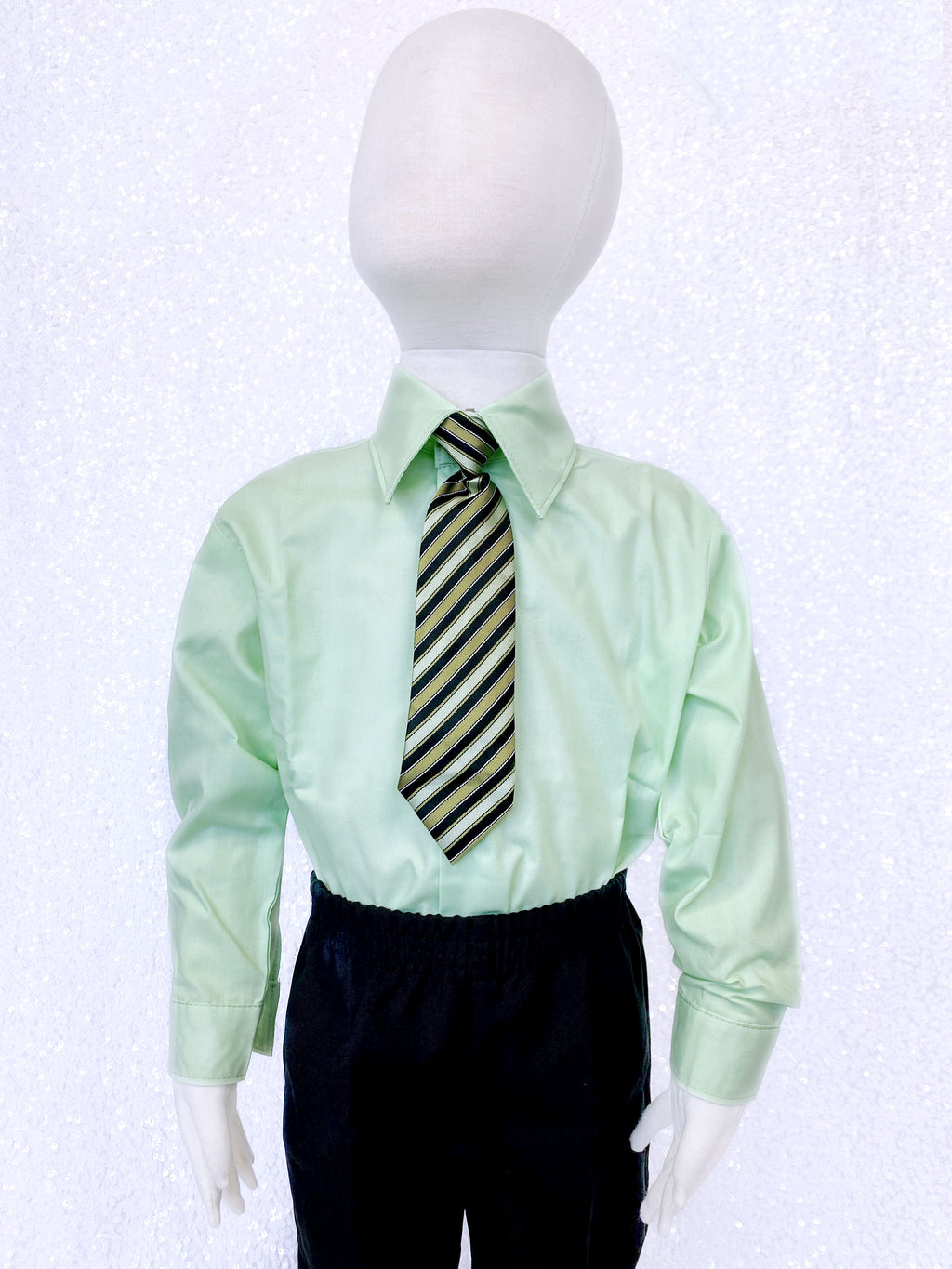 Green Kid Formal Button Shirt