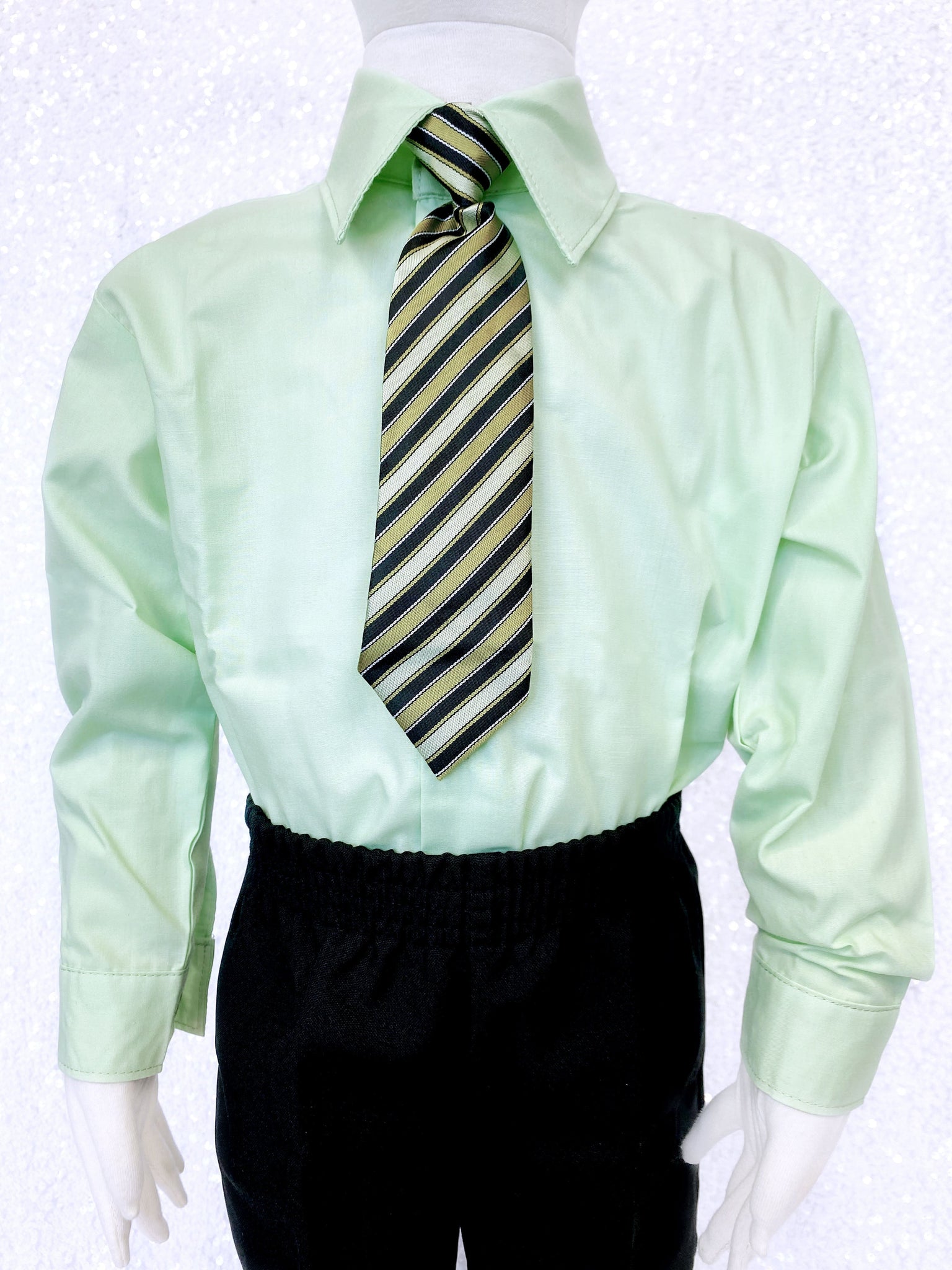 Green Kid Formal Button Shirt