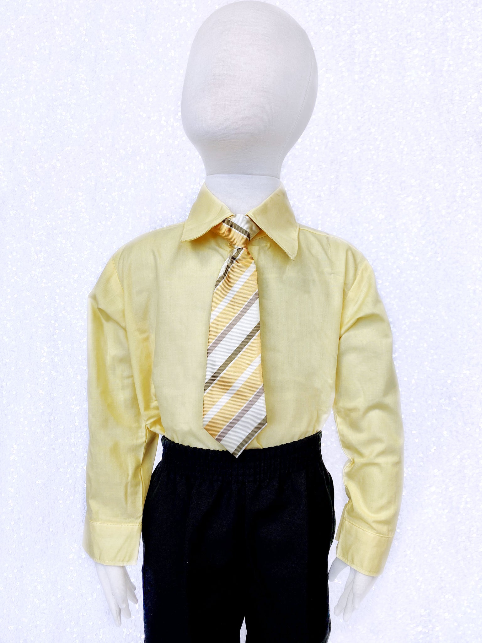 Canary Yellow Kid Formal Button Shirt