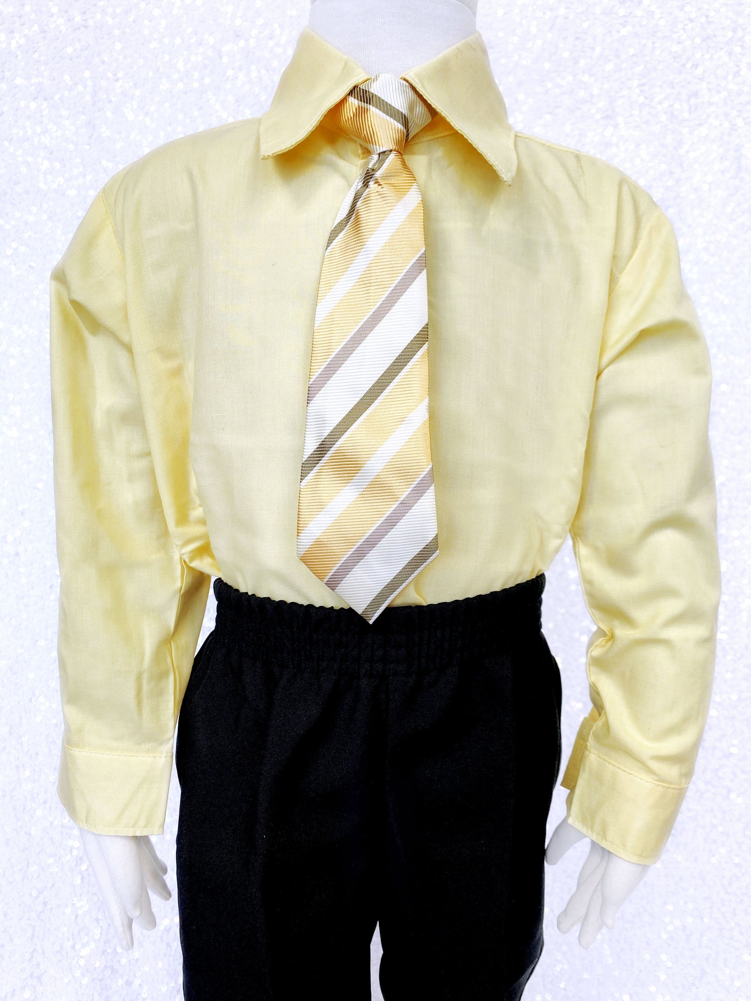 Canary Yellow Kid Formal Button Shirt