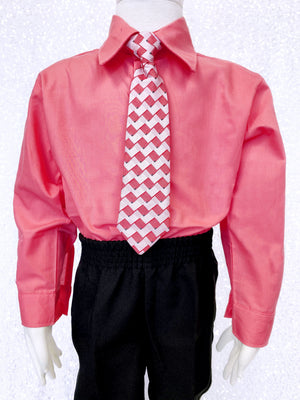 Burgundy Kid Formal Button Shirt