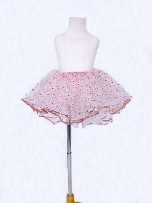 Rose Gold Glitter Blush 3 Layer Sequin Tutu