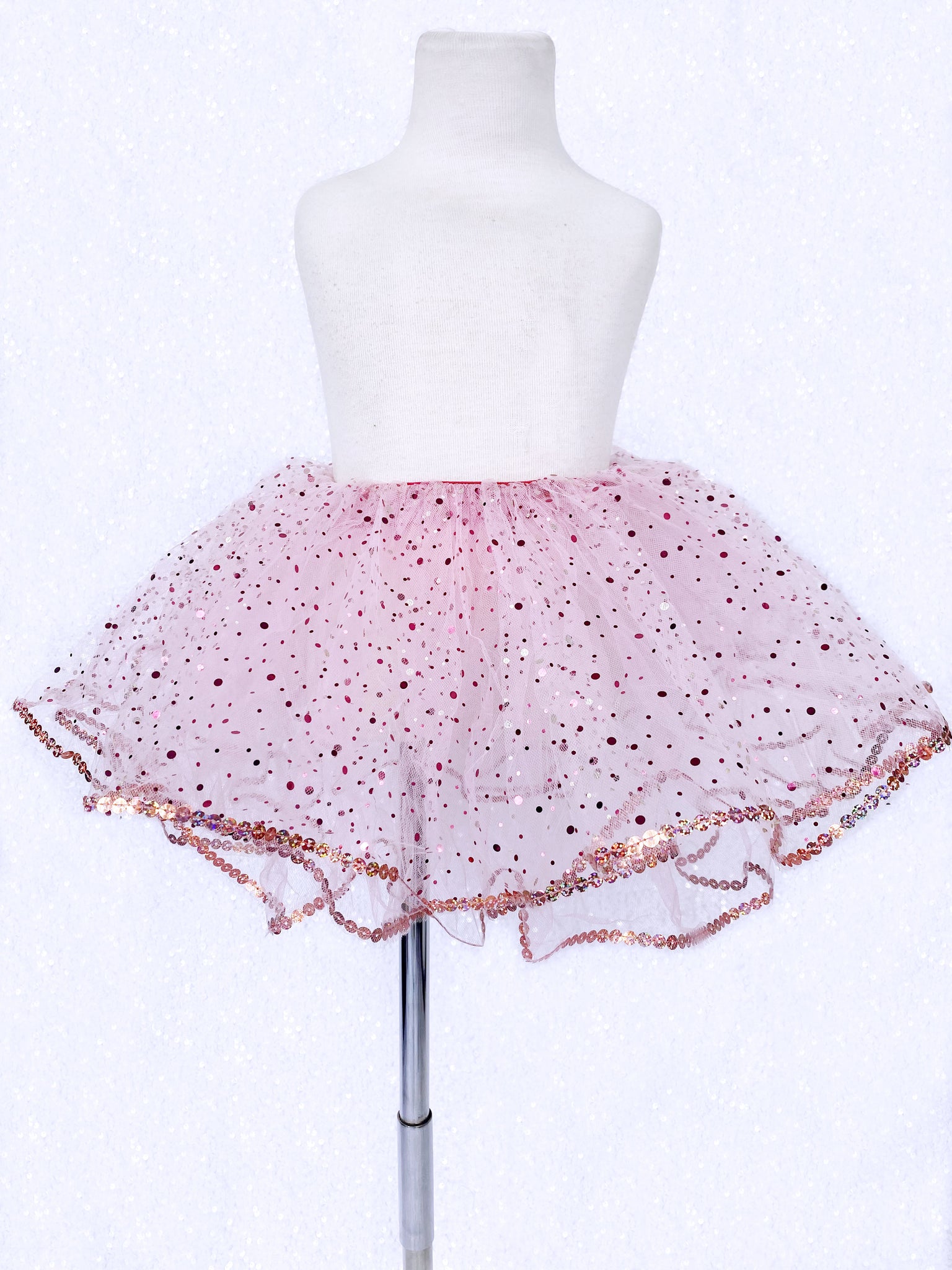 Rose Gold Glitter Blush 3 Layer Sequin Tutu