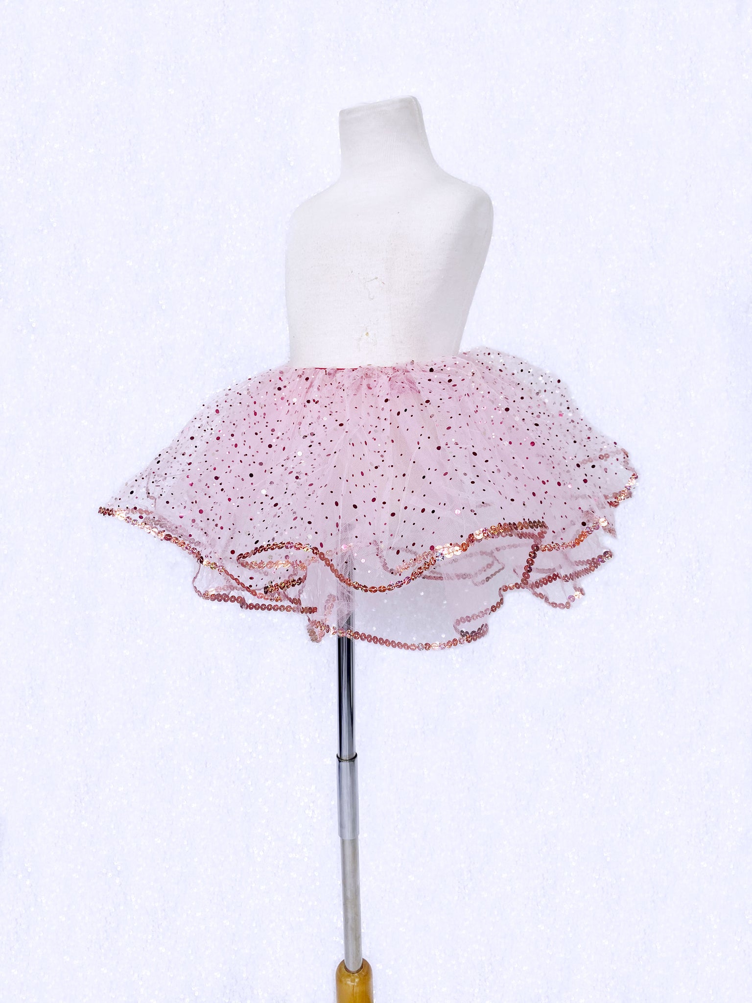 Rose Gold Glitter Blush 3 Layer Sequin Tutu