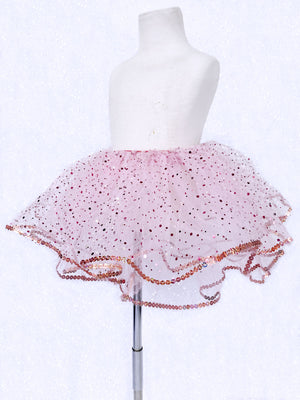 Rose Gold Glitter Blush 3 Layer Sequin Tutu